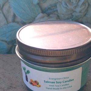 Hand Poured Soy Candles-Evergreen Citrus